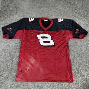 Dale Earnhardt Jr. Jersey Mens XL Red Black NASCAR Racing Number 8 Mesh Driver